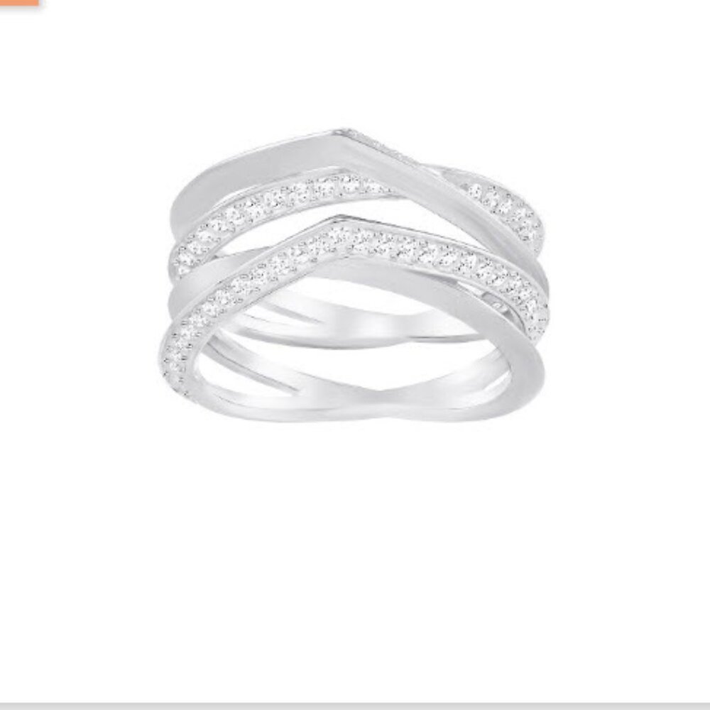 Swarovski Genius Silver Ring Size 6